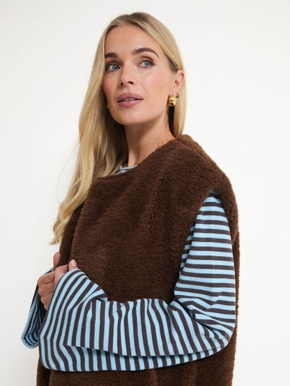 Juno Brown Teddy Gilet