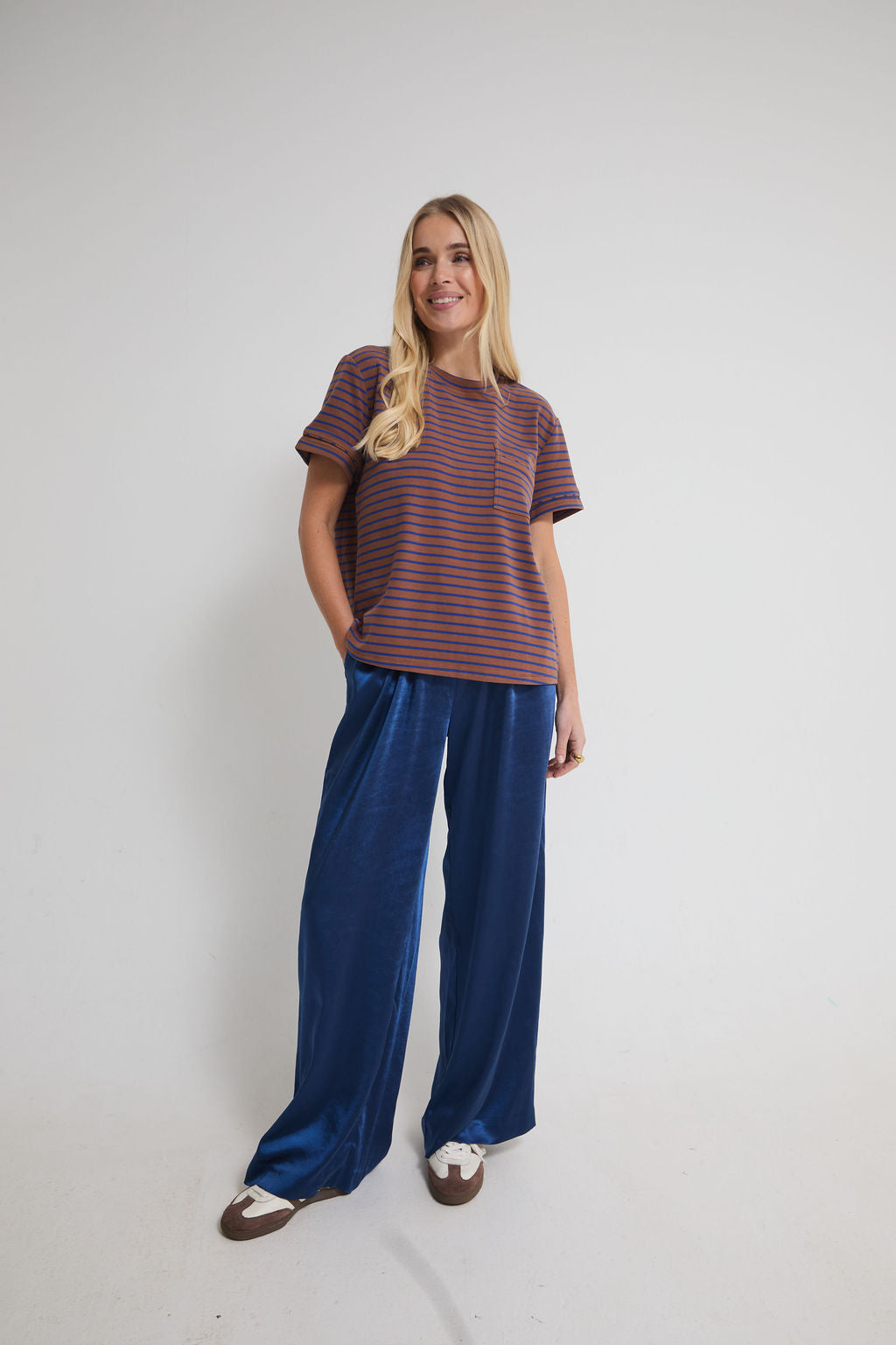 Ennis Brown & Blue Pocket T-Shirt