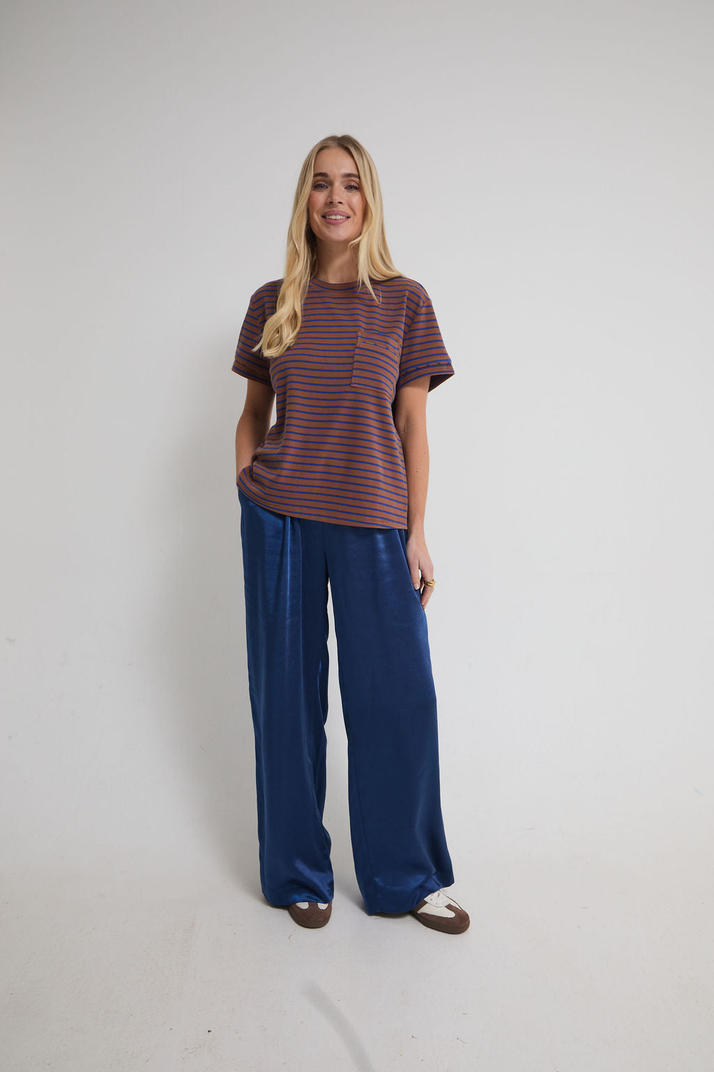 Ennis Brown & Blue Pocket T-Shirt