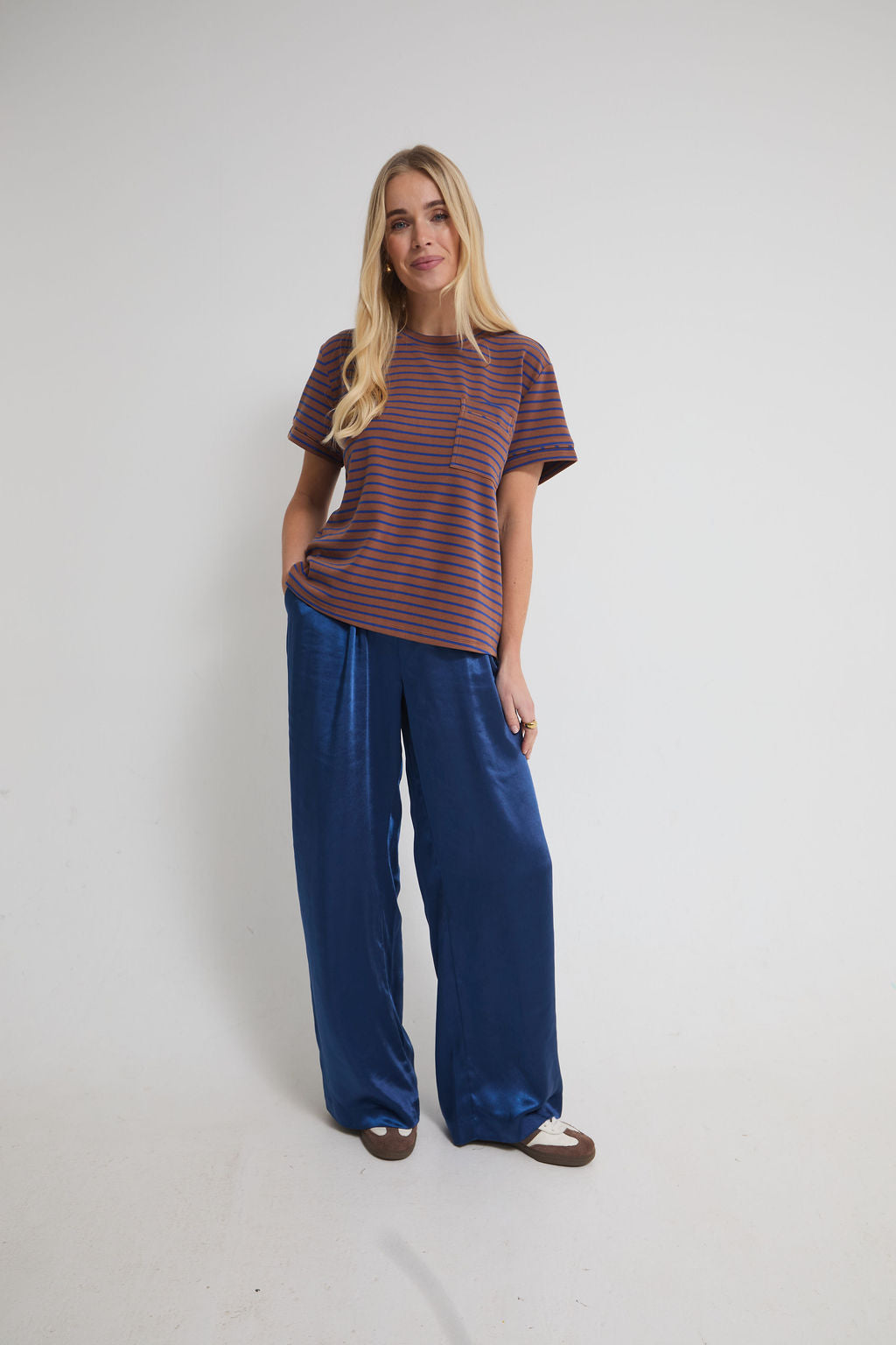 Ennis Brown & Blue Pocket T-Shirt