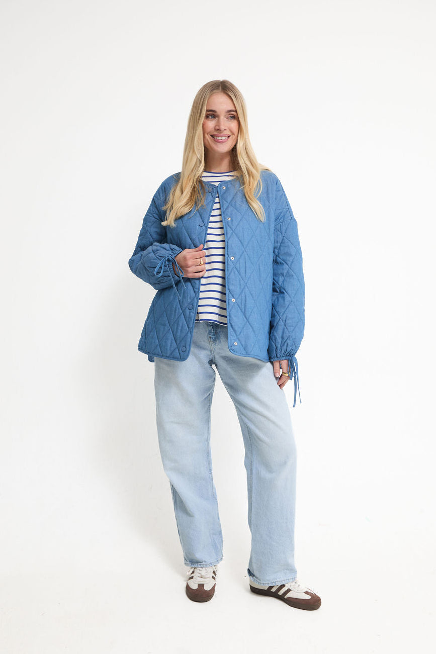 Ornella Denim Quilted Jacket