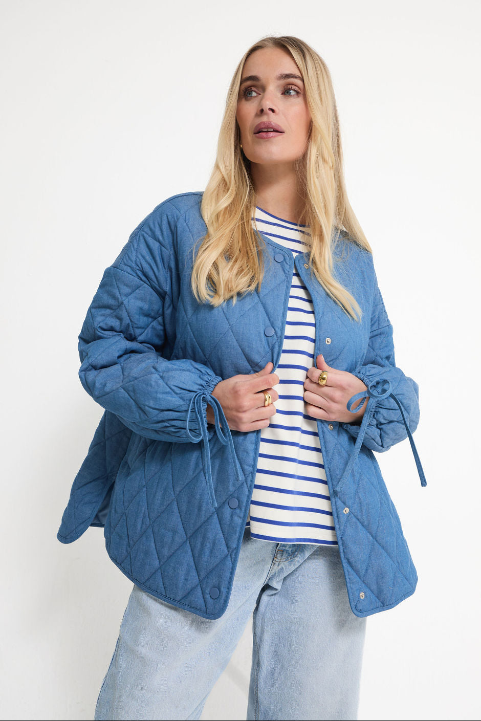 Ornella Denim Quilted Jacket