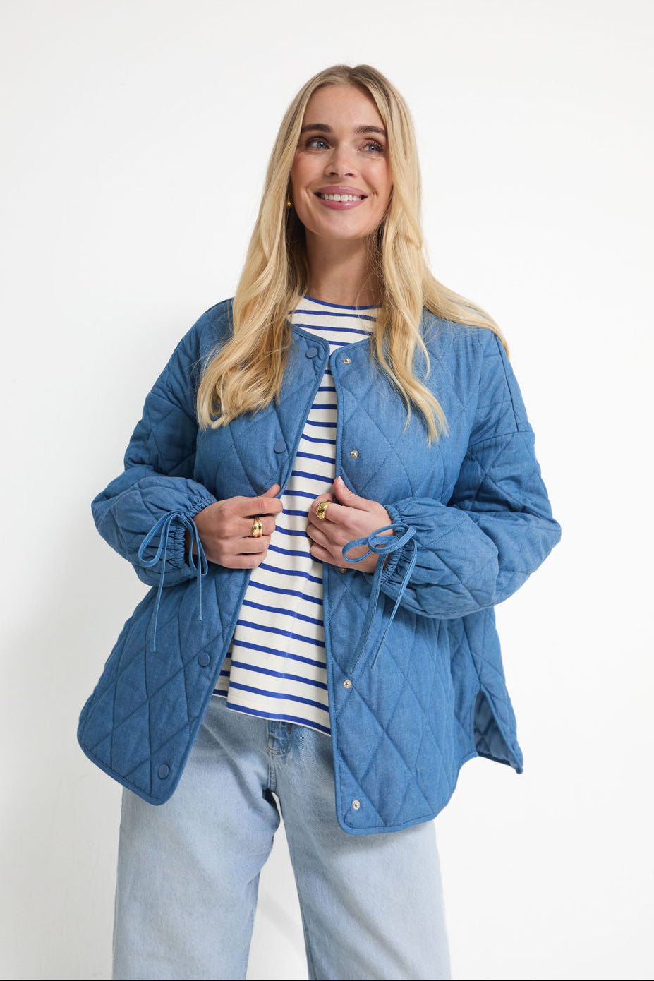 Ornella Denim Quilted Jacket