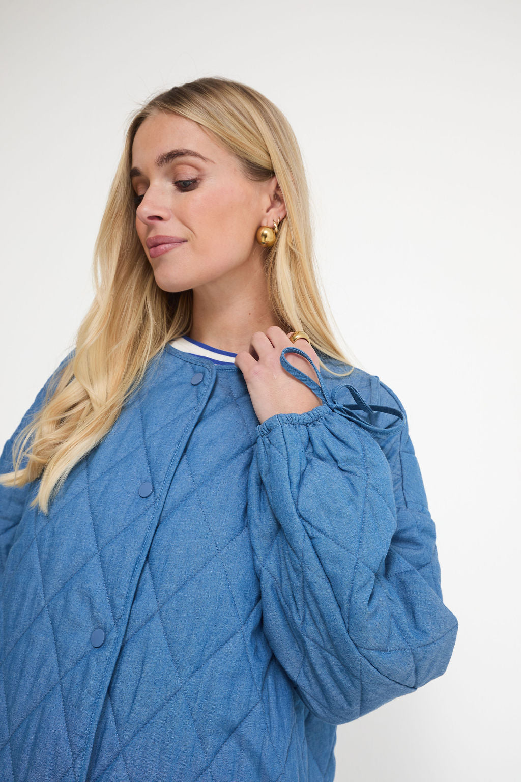 Ornella Denim Quilted Jacket