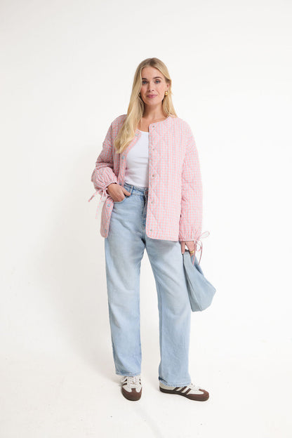 Ornella Gingham Quilted Jacket