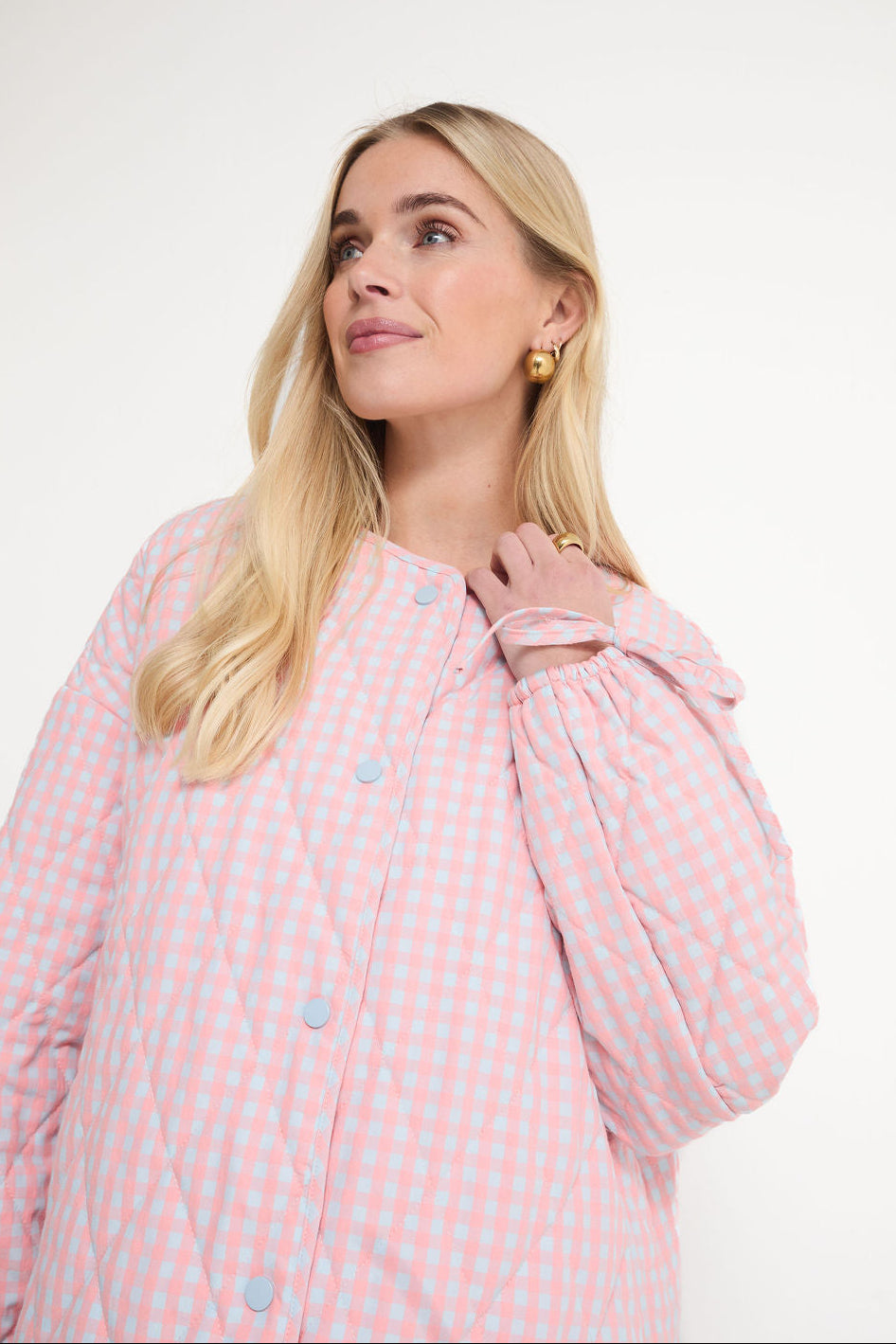 Ornella Gingham Quilted Jacket