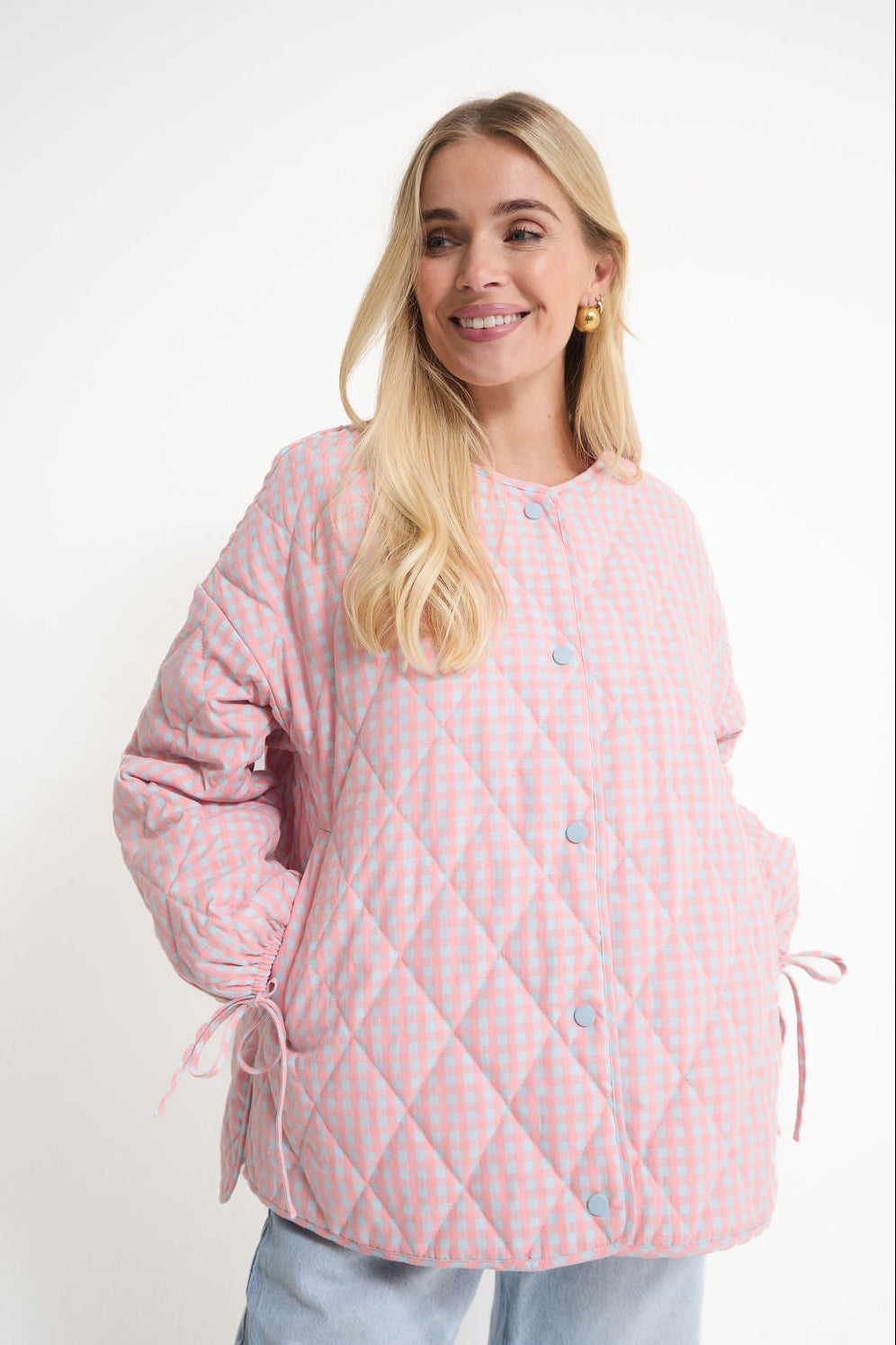 Ornella Gingham Quilted Jacket
