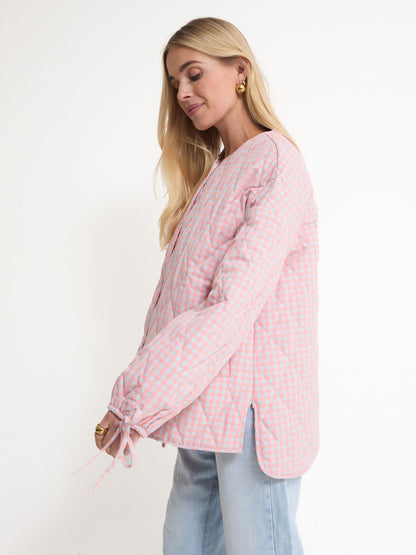 Ornella Gingham Quilted Jacket