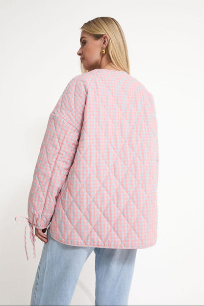 Ornella Gingham Quilted Jacket