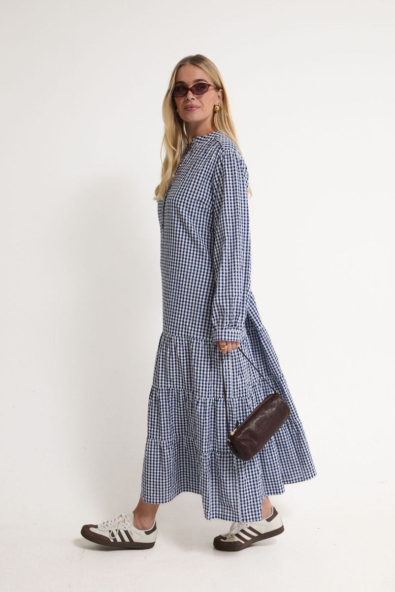 Joni Gingham Midi Dress