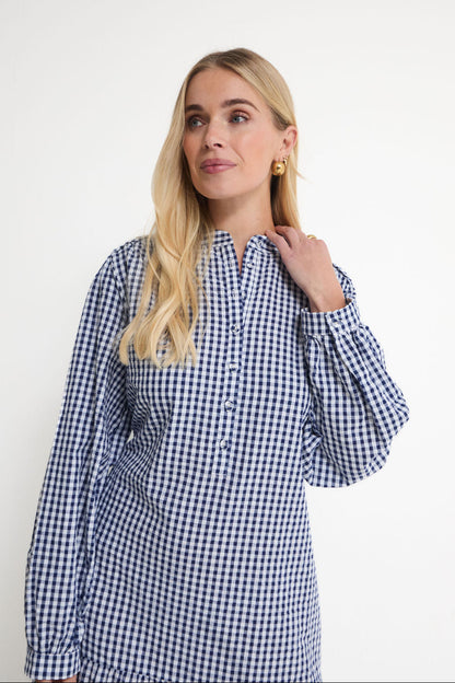 Joni Gingham Midi Dress