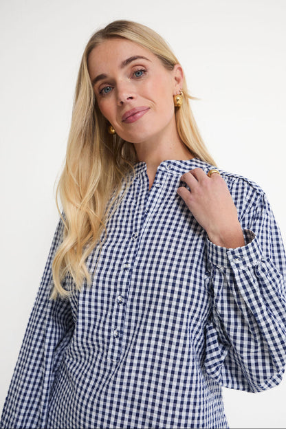 Joni Gingham Midi Dress