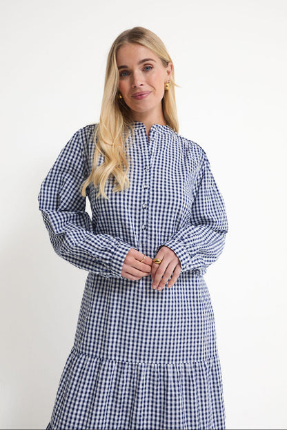 Joni Gingham Midi Dress