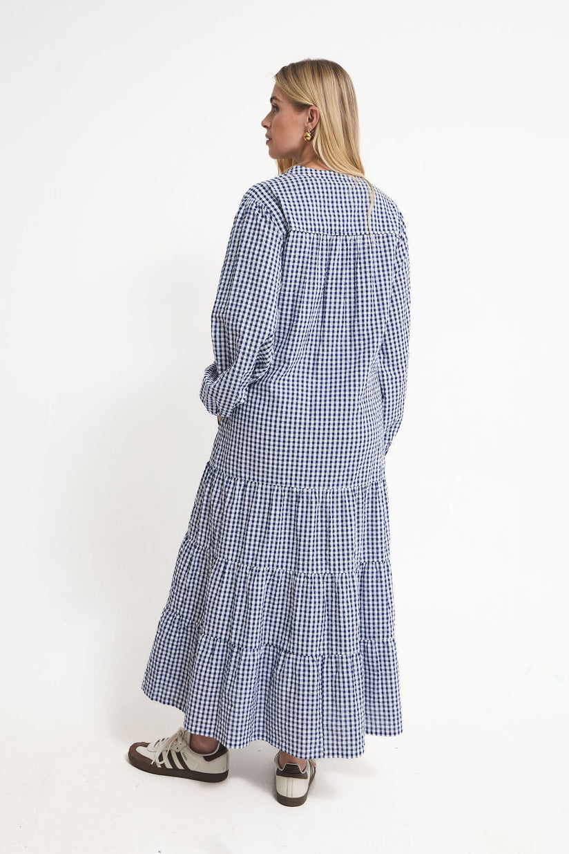 Joni Gingham Midi Dress
