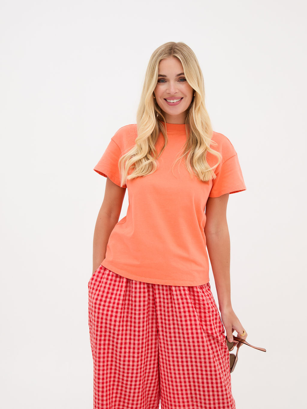 Ennis Orange Relaxed Cotton T-Shirt