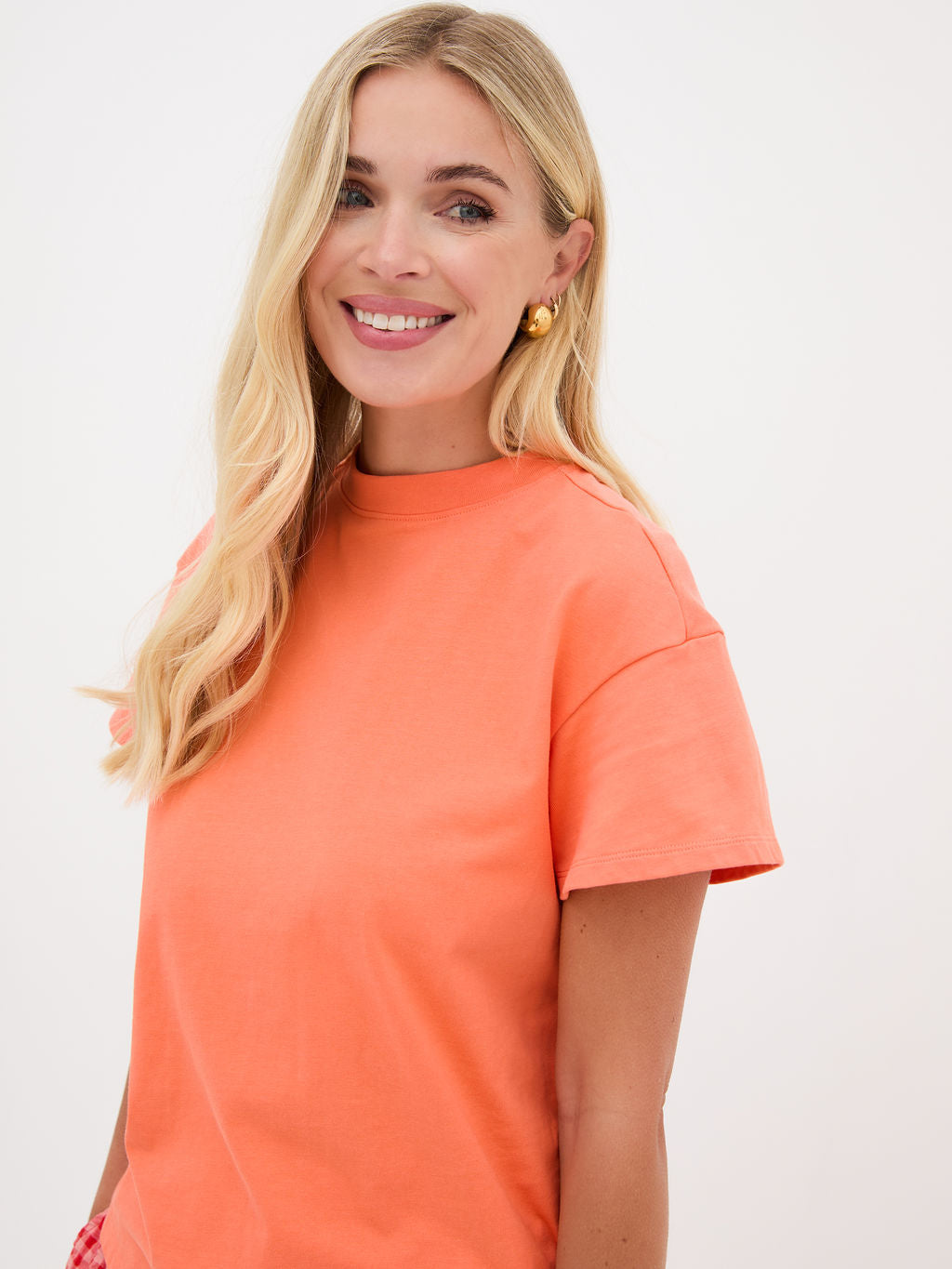 Ennis Orange Relaxed Cotton T-Shirt