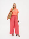 Ria Gingham Wide-Leg Culottes