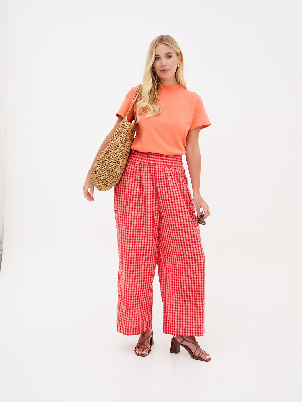 Ennis Orange Relaxed Cotton T-Shirt