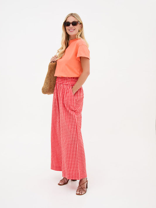 Ria Gingham Wide-Leg Culottes