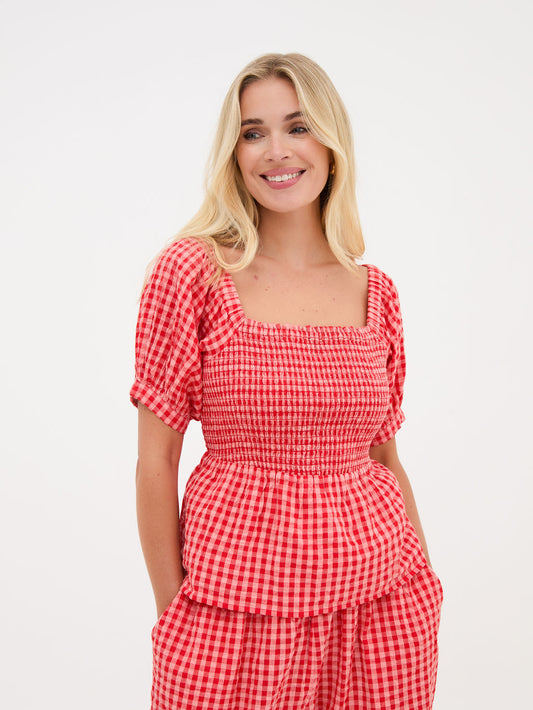 Lea Gingham Top