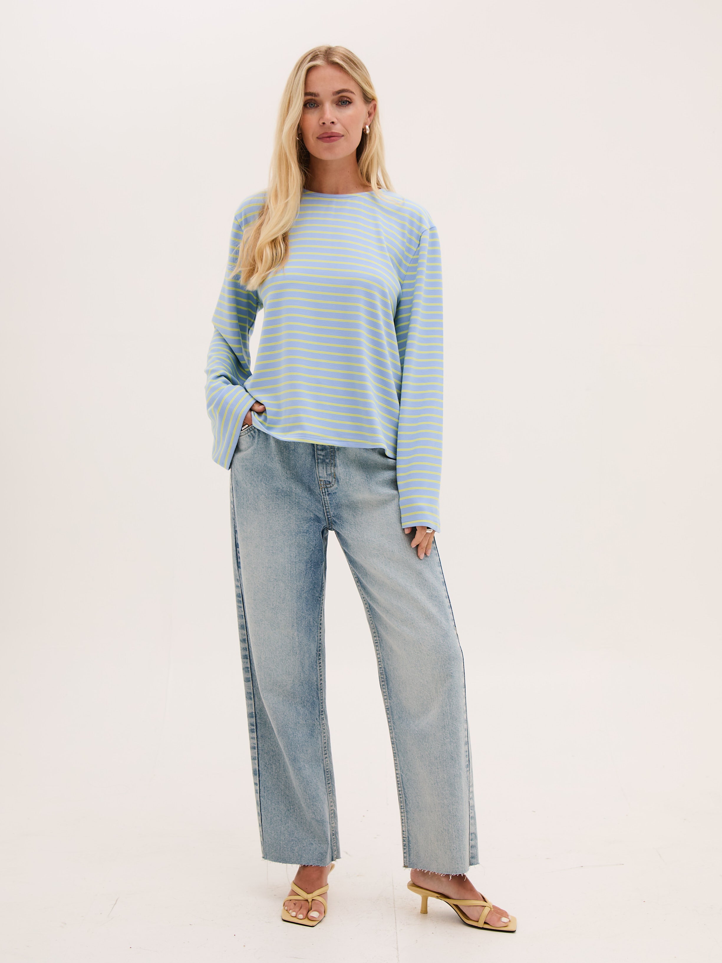 Celine Blue & Yellow Stripe Super Soft Top – Fika
