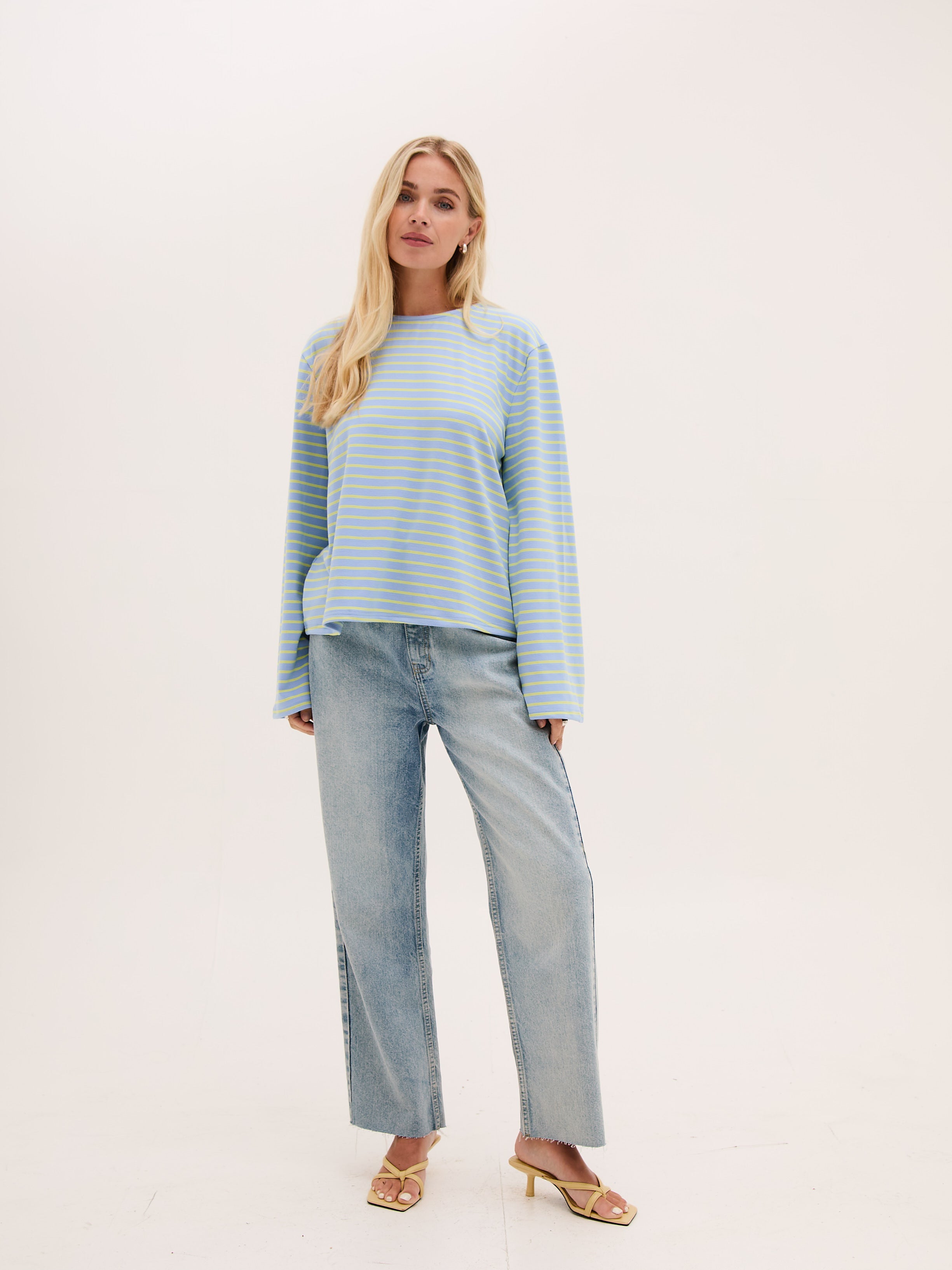CELINE ストライプ カシュクールトップス CELINE ストライプ