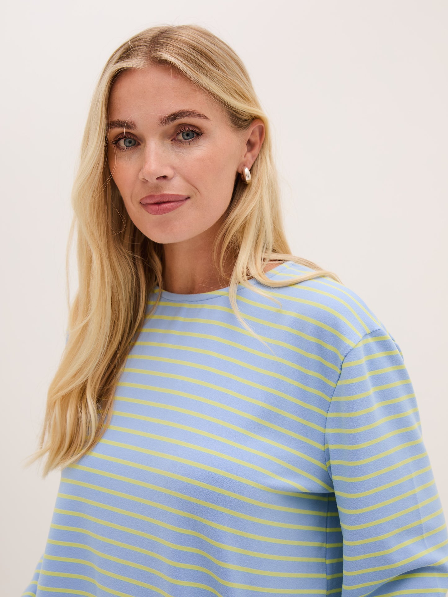 Celine Blue & Yellow Stripe Super Soft Top