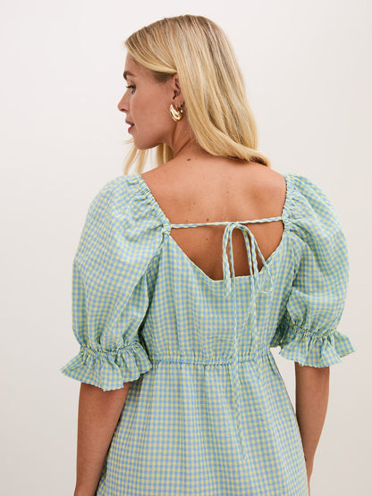 Eliza Gingham Midi Dress
