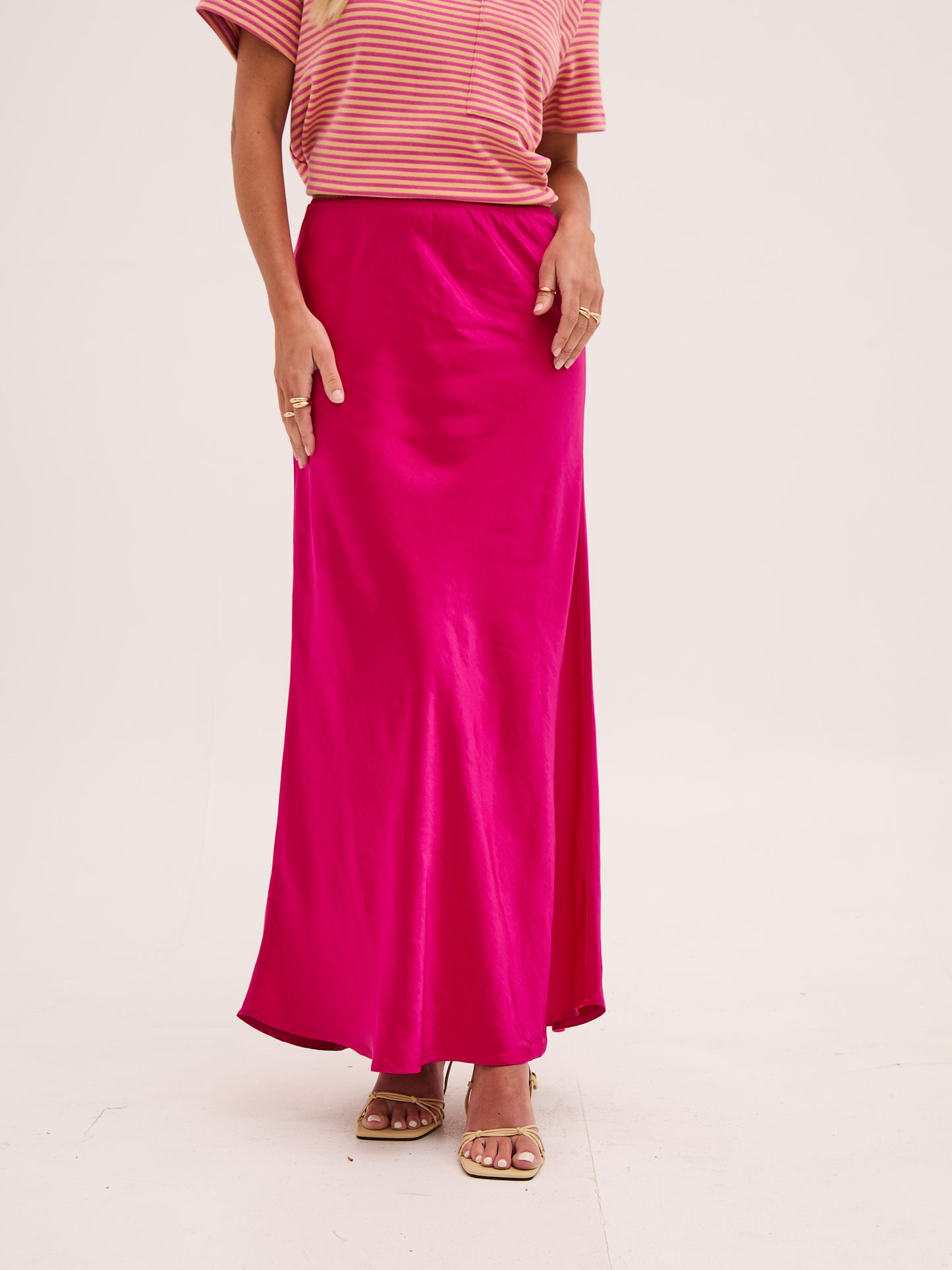 Angel Fuchsia Satin Skirt