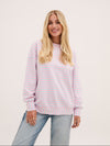 Zara Pink & Blue Lightweight Stripe Sweatshirt