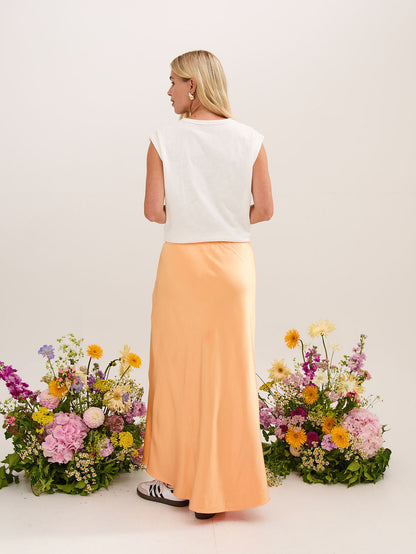 Angel Orange Satin Skirt