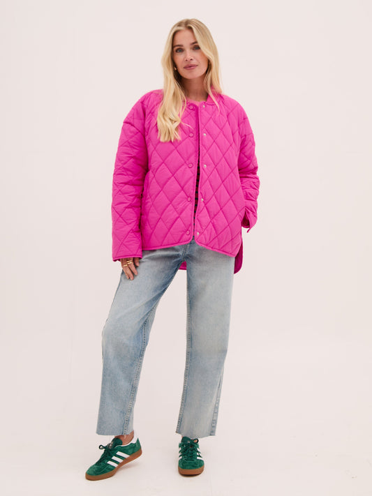 Carla Pink Quilted Jacket