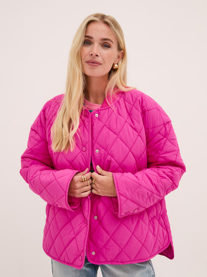 Carla Pink Quilted Jacket