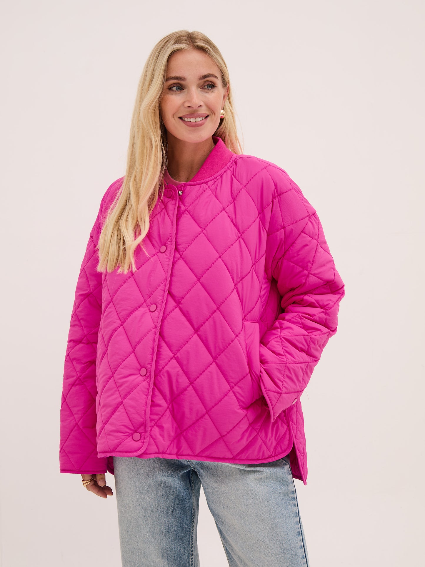 Carla Pink Quilted Jacket