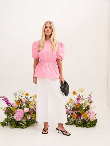 Farah Cotton Puff Sleeve Top