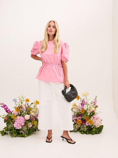 Farah Cotton Puff Sleeve Top