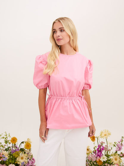 Farah Cotton Puff Sleeve Top