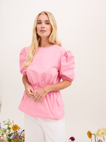 Farah Cotton Puff Sleeve Top