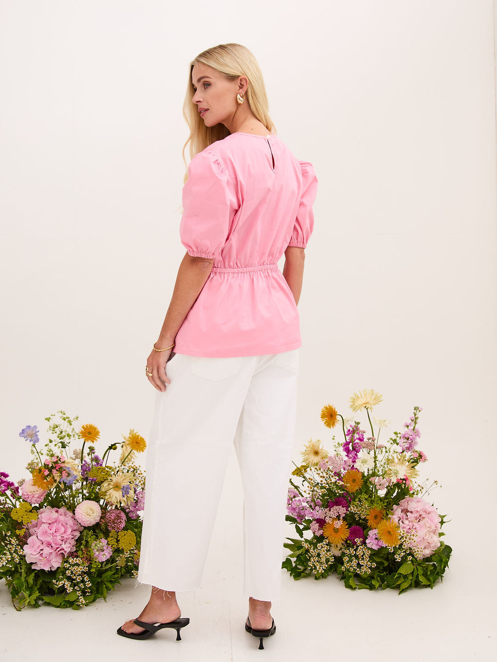 Farah Cotton Puff Sleeve Top