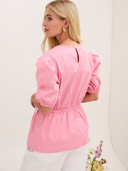 Farah Cotton Puff Sleeve Top