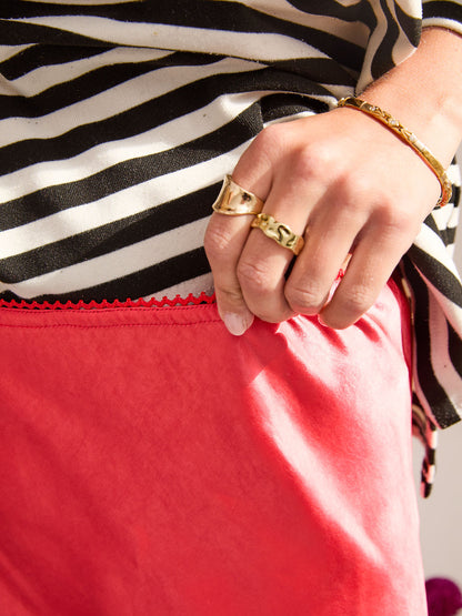 Angel Coral Satin Skirt