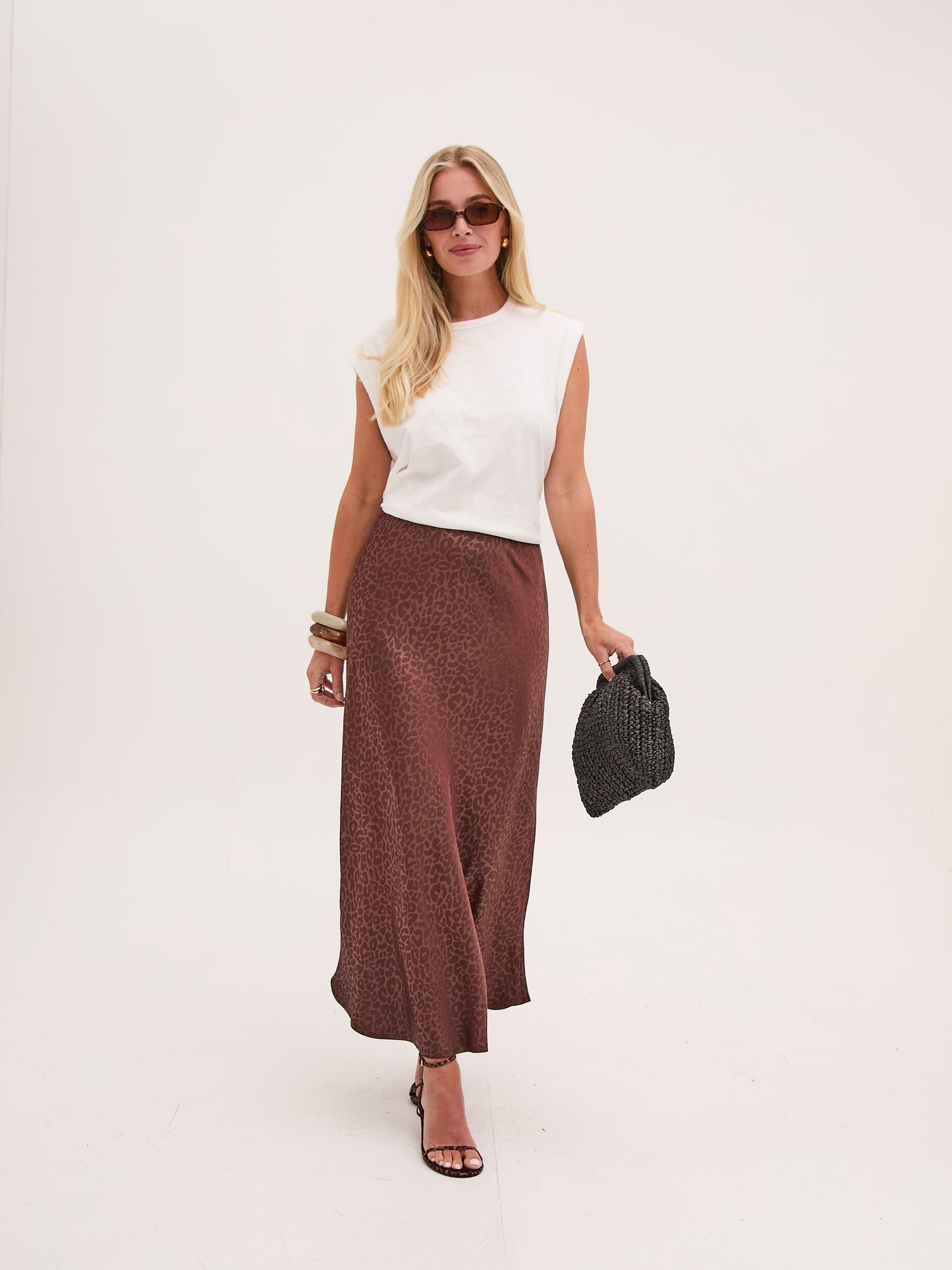 Bria Premium Animal Satin Skirt
