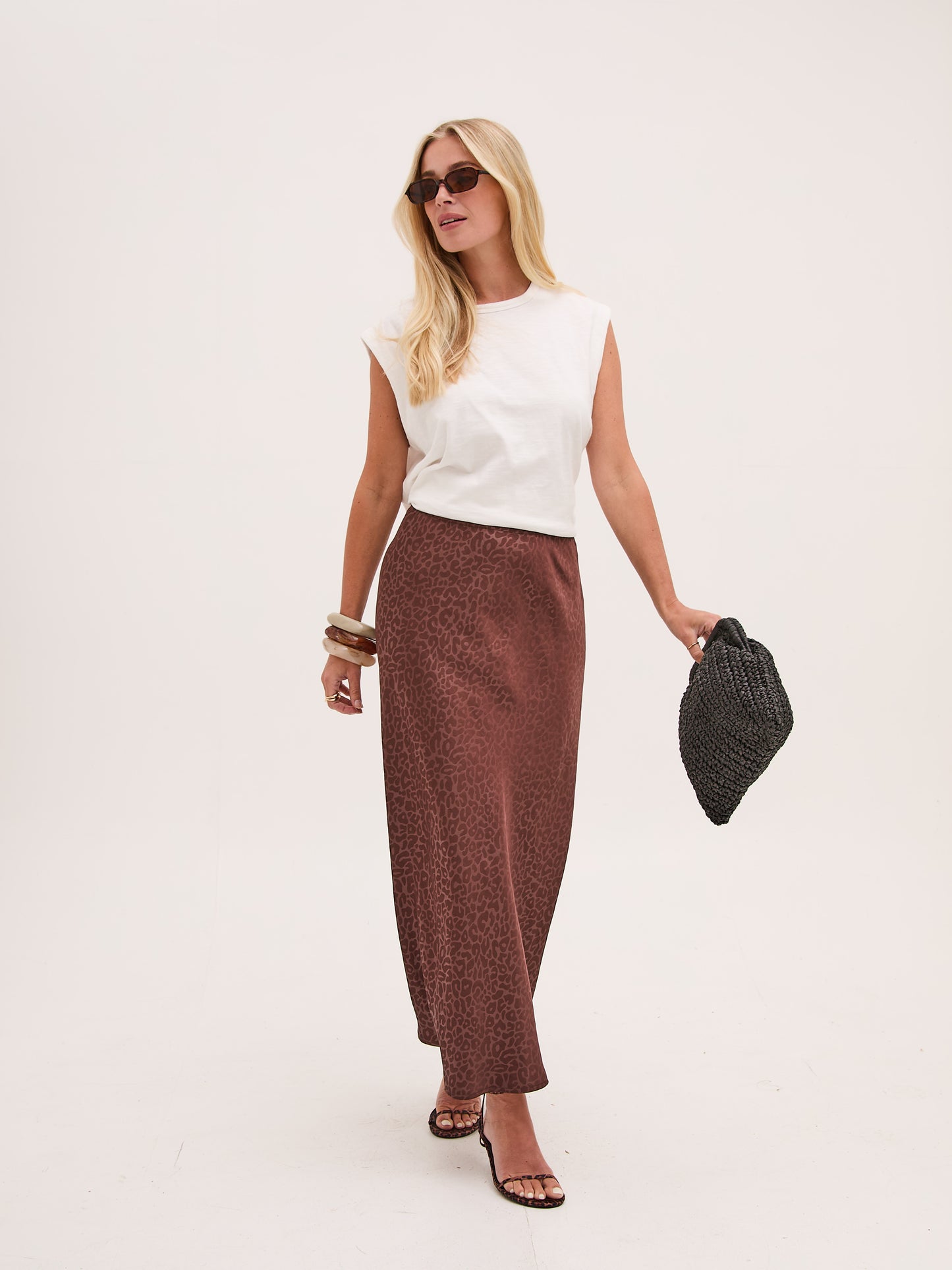 Bria Premium Animal Satin Skirt