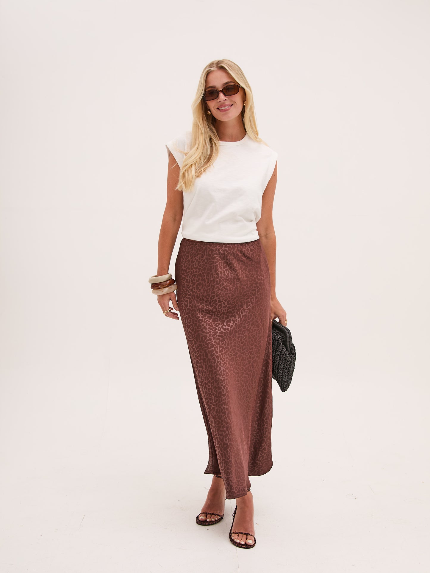 Bria Premium Animal Satin Skirt