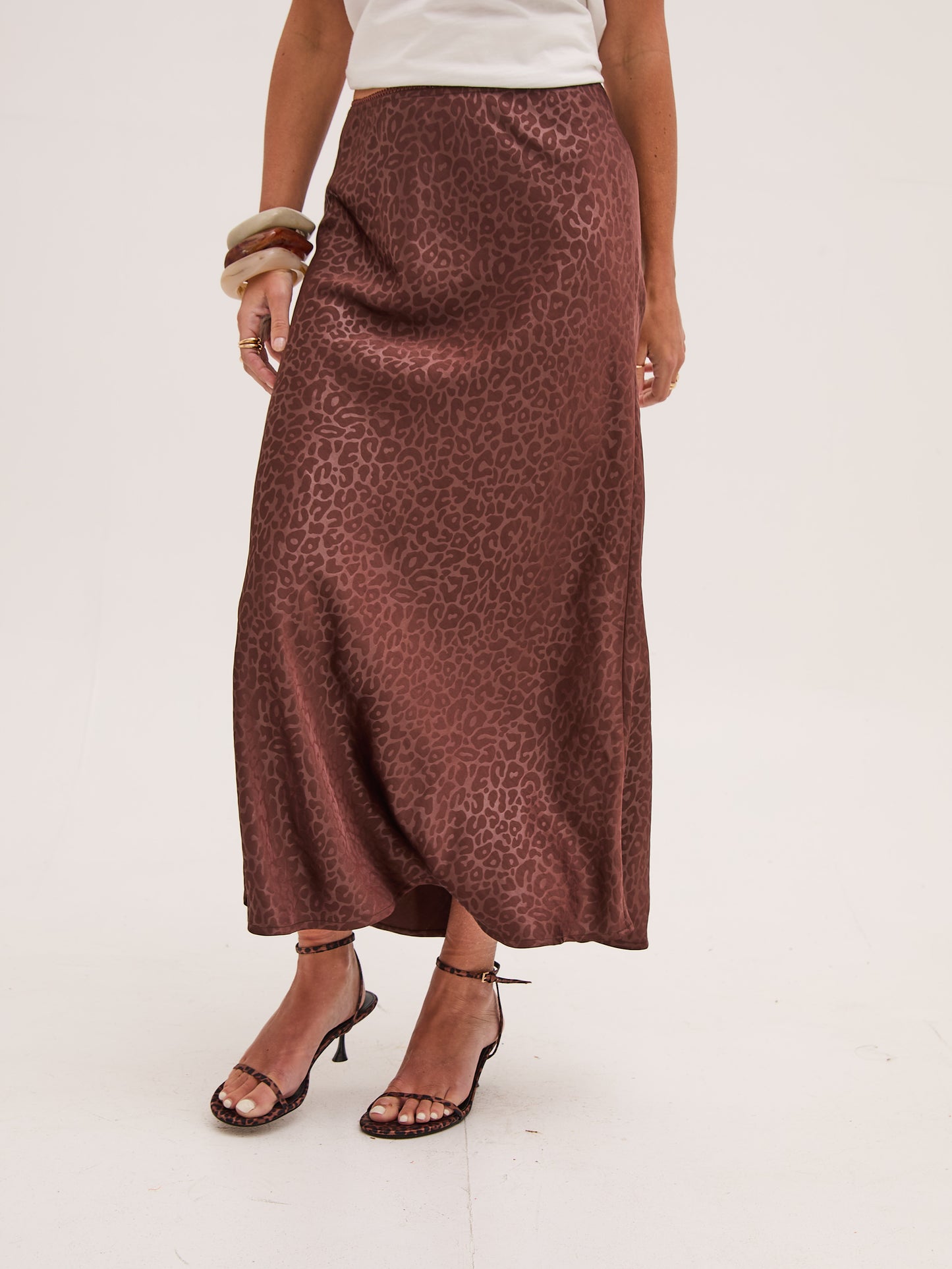 Bria Premium Animal Satin Skirt