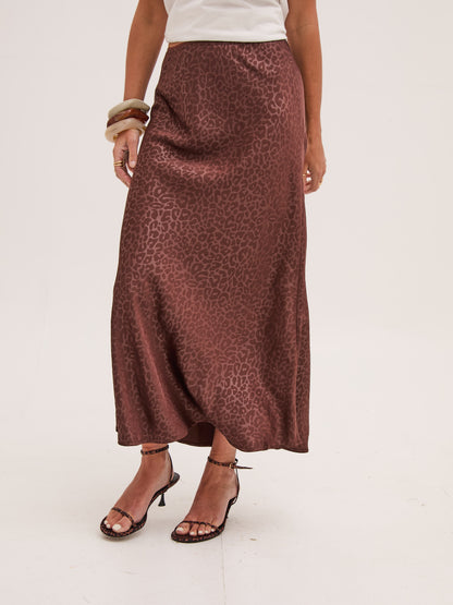 Bria Premium Animal Satin Skirt