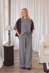 Molly Blue & Brown Super Soft Stripe Trousers