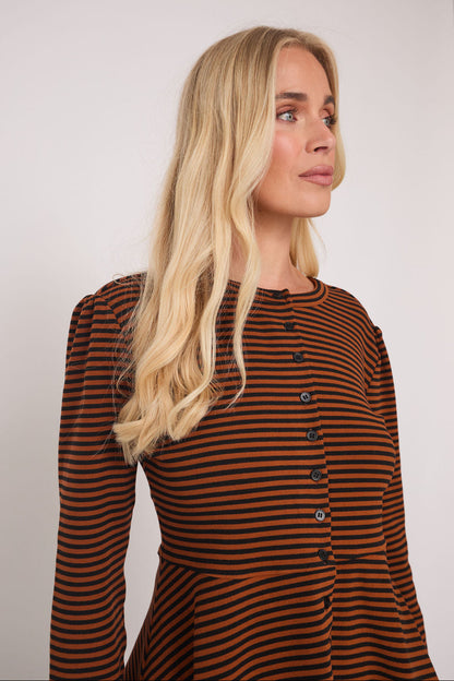 Tove Supersoft Stripe Peplum Top