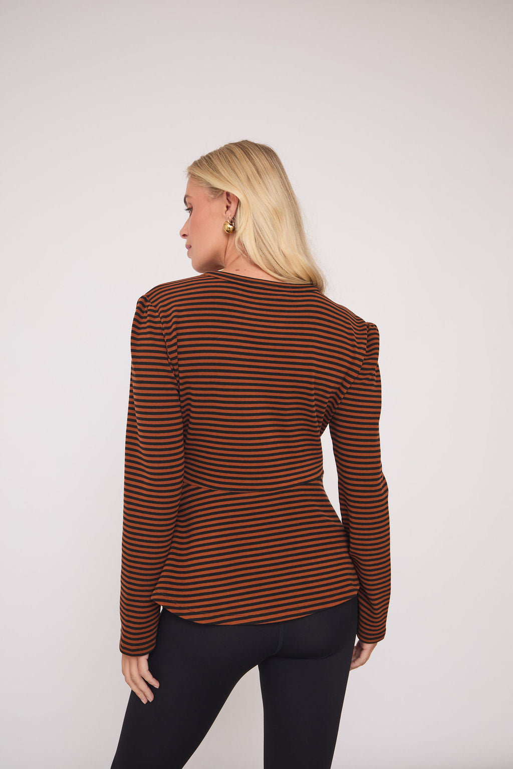 Tove Supersoft Stripe Peplum Top