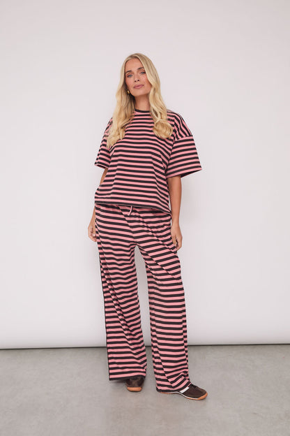 Sara Pink & Brown Stripe Super Soft T-Shirt